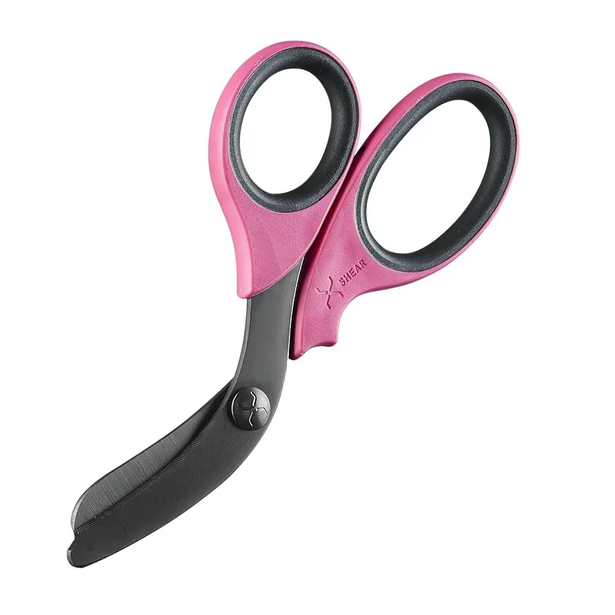 XSHEAR® 7.5 "TIJERAS PARA TRAUMATISMOS DE USO PESADO, ASAS ROSAS, HOJAS RECUBIERTAS EN TITANIO NEGRO